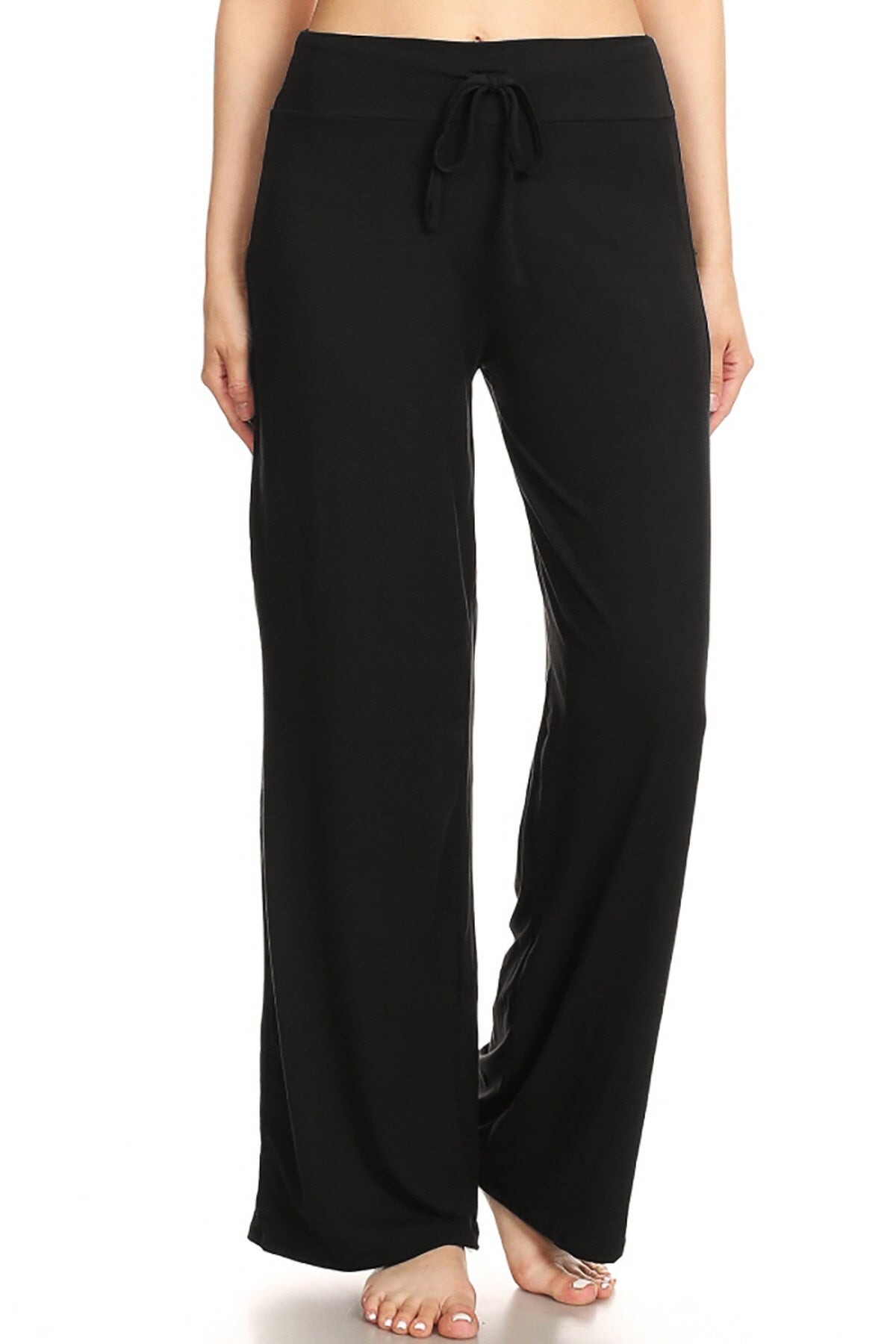 "Slow Mornings" Black Wide Leg Pants