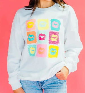 "Lips" Valentine Graphic Sweatshirt