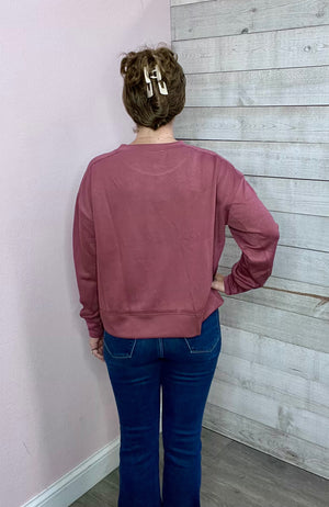 "Favorite Basic" Raspberry Colored Sweatshirt