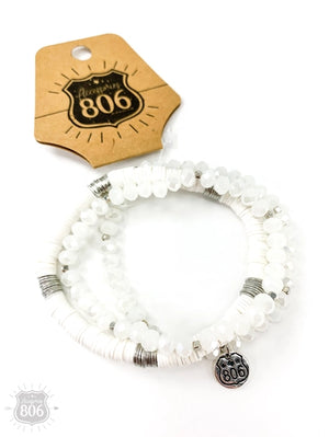 White Layered Bracelets