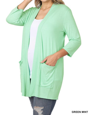 "Seaside Stroll" 3/4 Sleeve Cardigan *FINAL SALE*