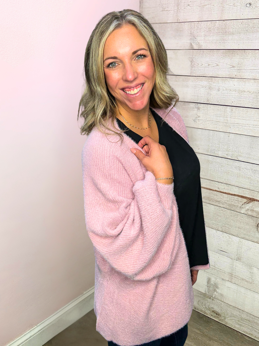 "Everyday Elevated" Pink Cardigan