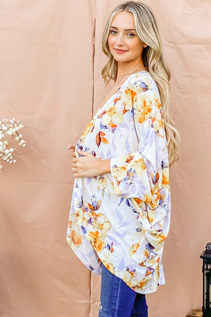 "Ready For Change" Dolman Sleeve Kimono- Ivory