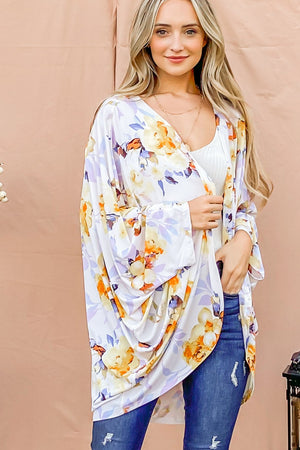 "Ready For Change" Dolman Sleeve Kimono- Ivory