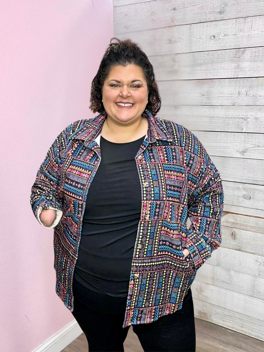 "Downtown Darling" Multicolor Jacket