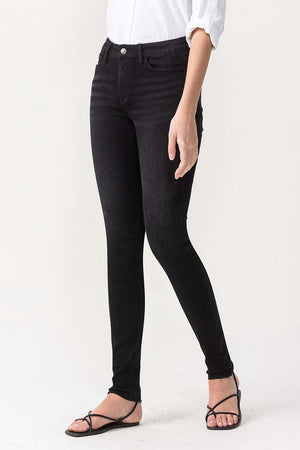 Lovervet Mid-Rise Black Skinny Jeans- LV1015