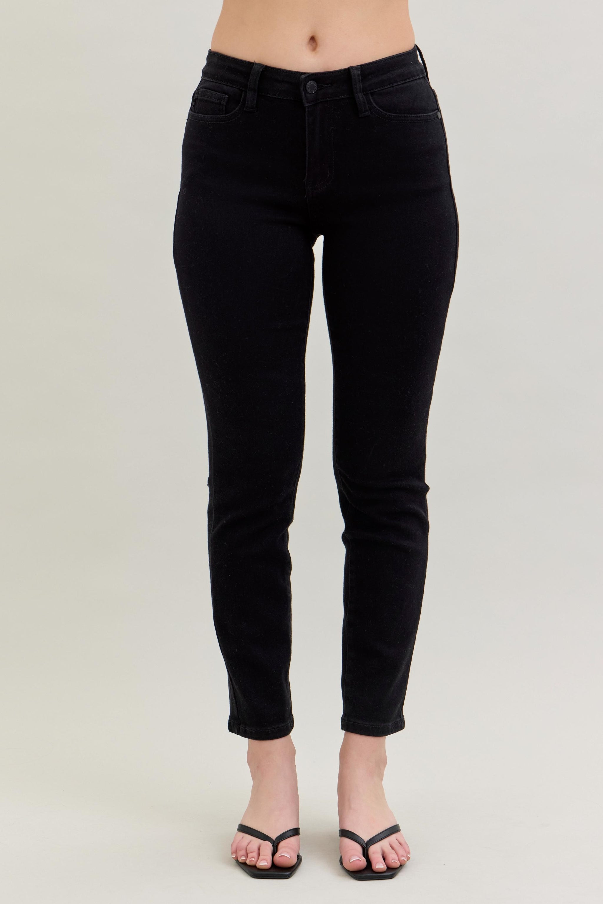 Judy Blue Mid-Rise Slim Black Jean- 88756