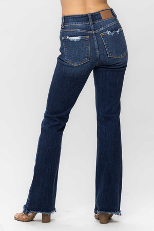 Judy Blue Hi-Waist Frayed Bootcut Jean- 82568