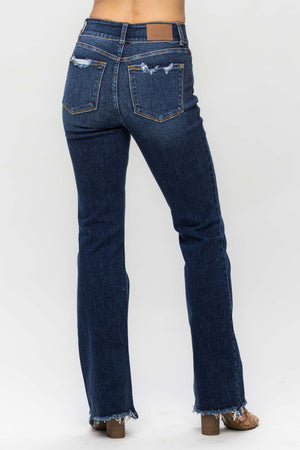 Judy Blue Hi-Waist Frayed Bootcut Jean- 82568