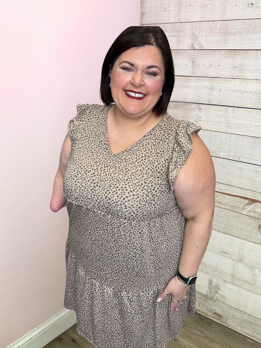 "See You Out" Animal Print Tiered Dress