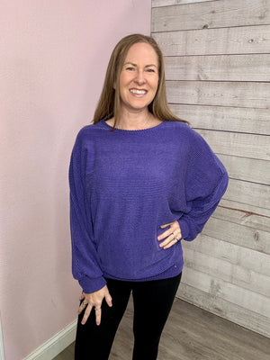 "Warm Bliss" Ribbed Top- Purple