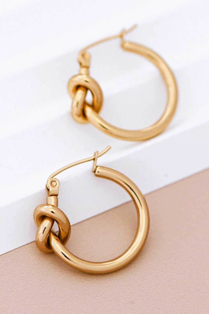 Knotted Hoop Earrings