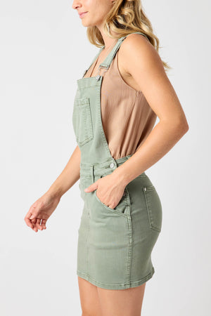 Judy Blue Overall Skirt Sage- 2822