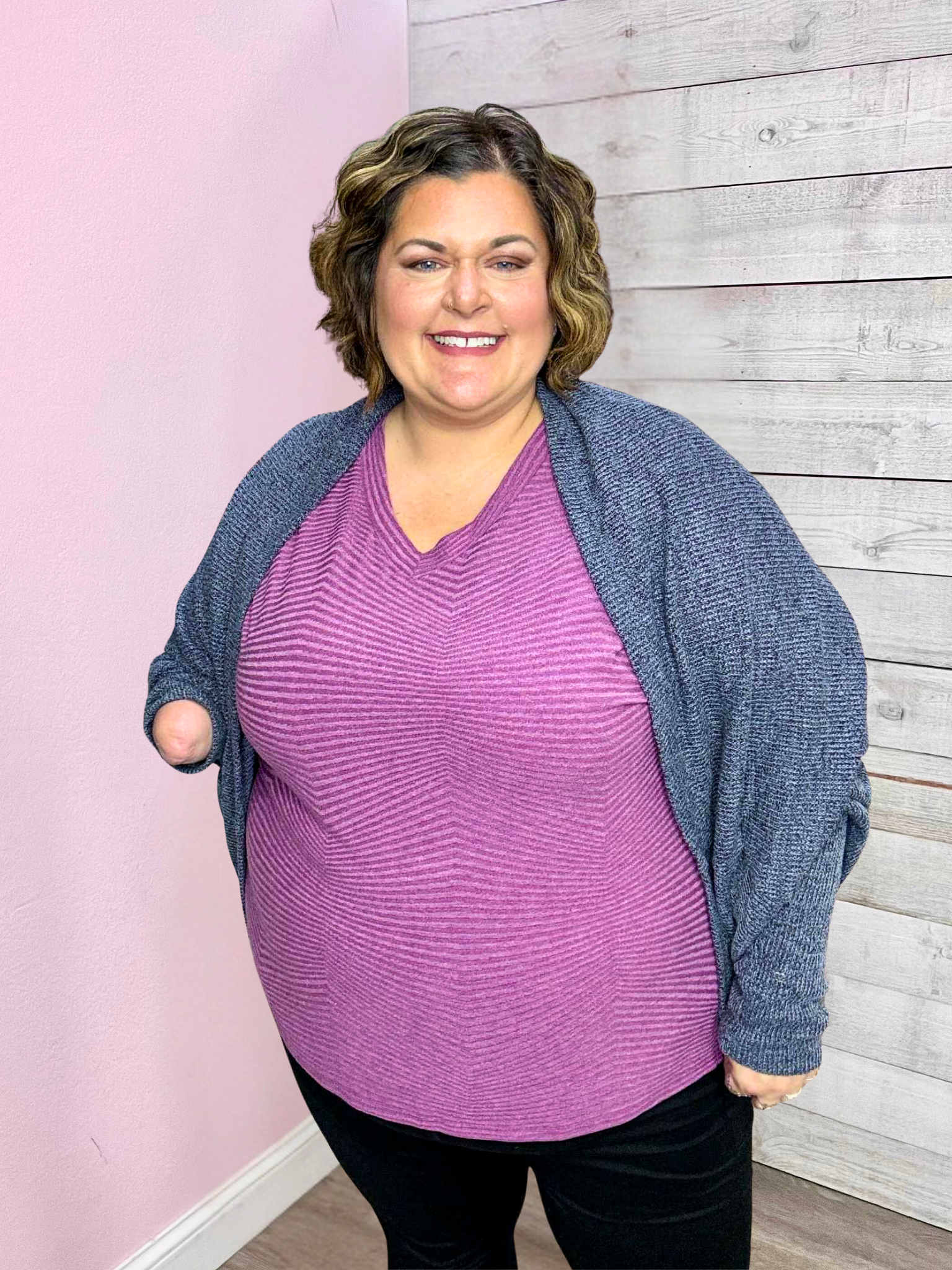 "Classic Coast" Navy Knit Cardigan