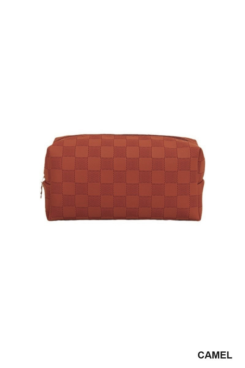 Checkered Cosmetic Pouch