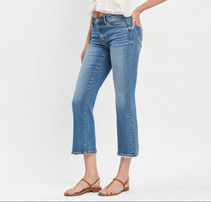 Lovervet Mid-Rise Kick Flare Jean- LV1410
