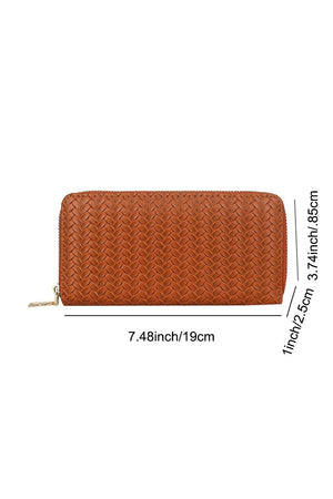 "Mary" Woven Weave Long Wallet