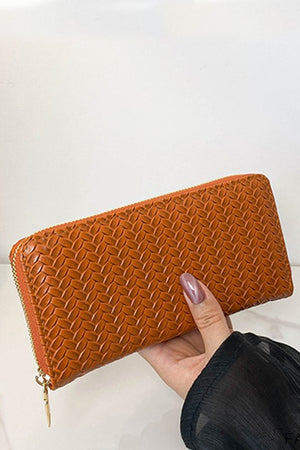 "Mary" Woven Weave Long Wallet