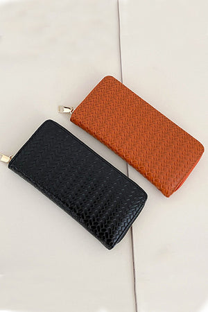 "Mary" Woven Weave Long Wallet