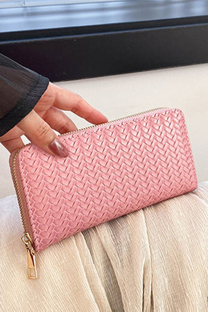 "Mary" Woven Weave Long Wallet