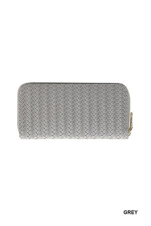"Mary" Woven Weave Long Wallet