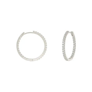 Studded Huggie Hoop Earrings