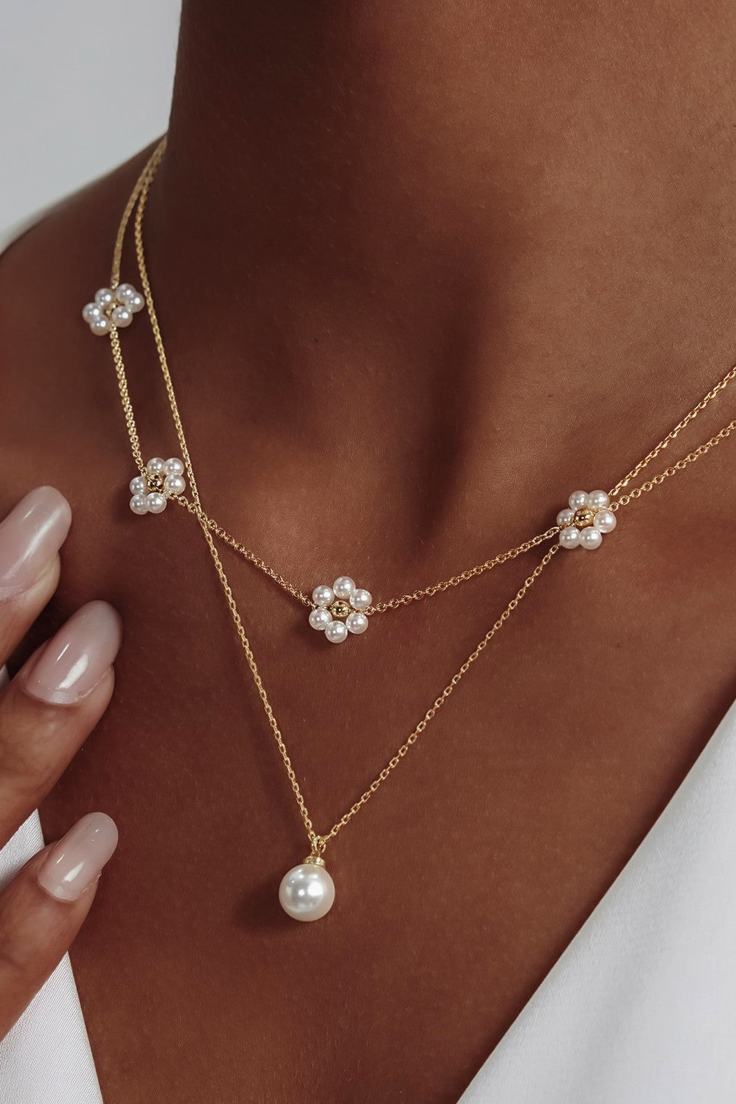 "Ashley" Gold Flower Necklace