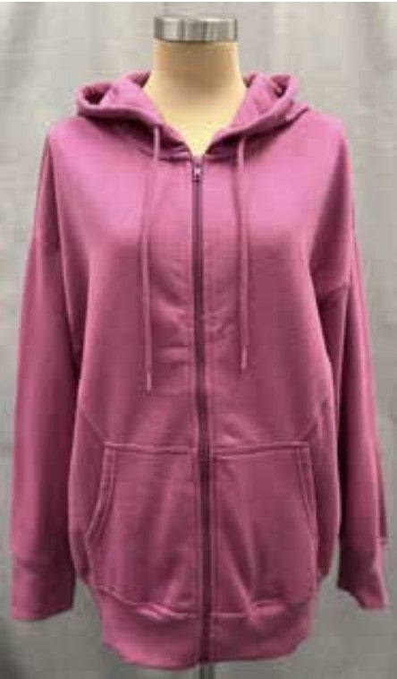 "Made You Blush" Zip-Up Jacket- Pink