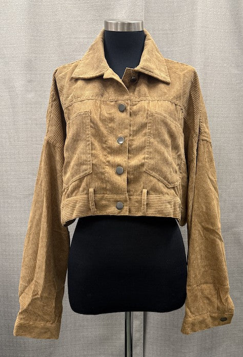 "In Good Taste" Cropped Corduroy Jacket