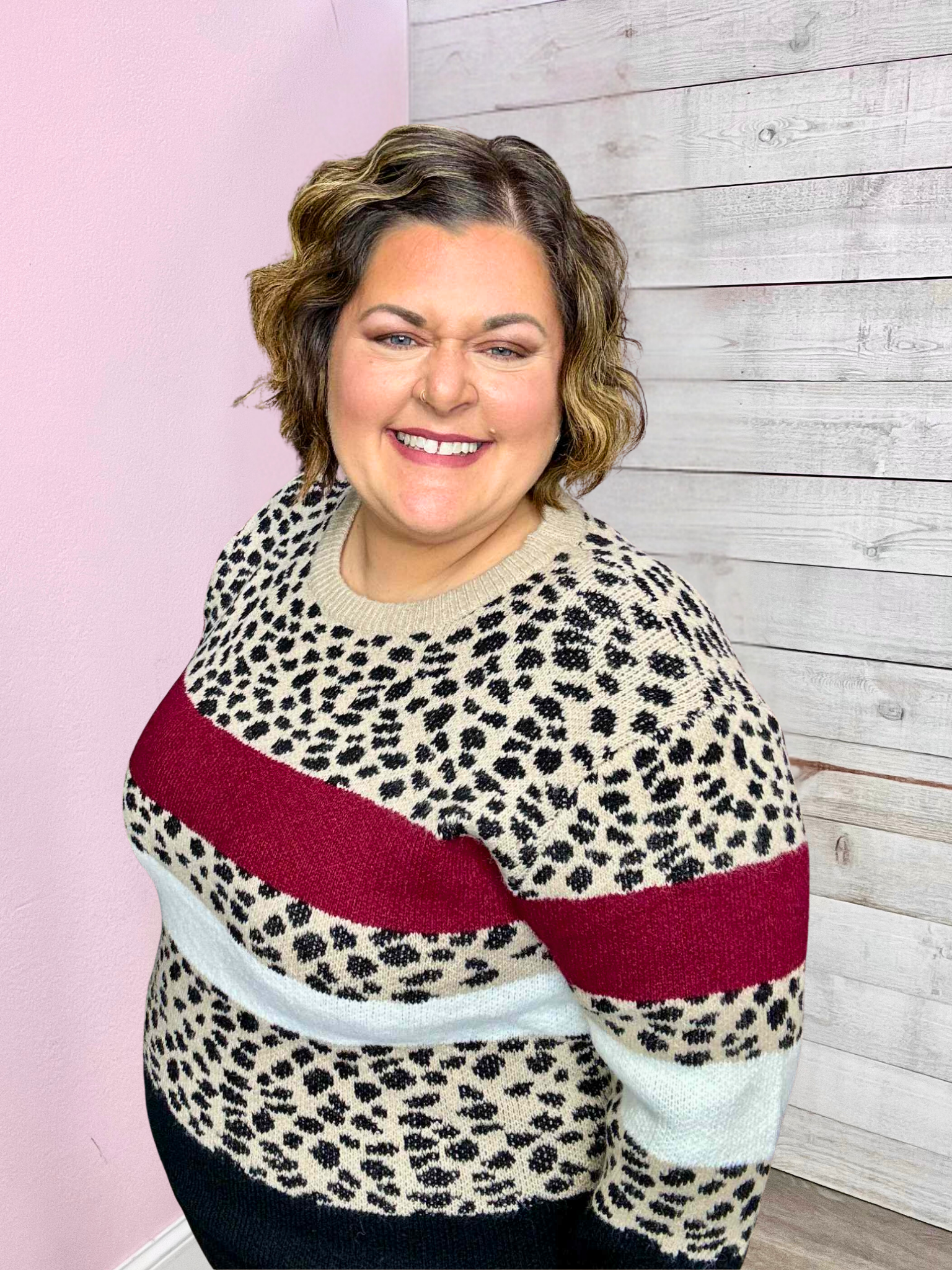 "Tell Me Everything" Leopard Print Sweater