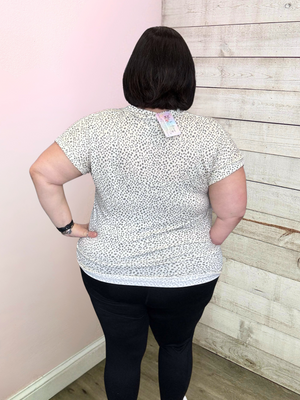 "Little Moments" Animal Print Short Sleeve Top
