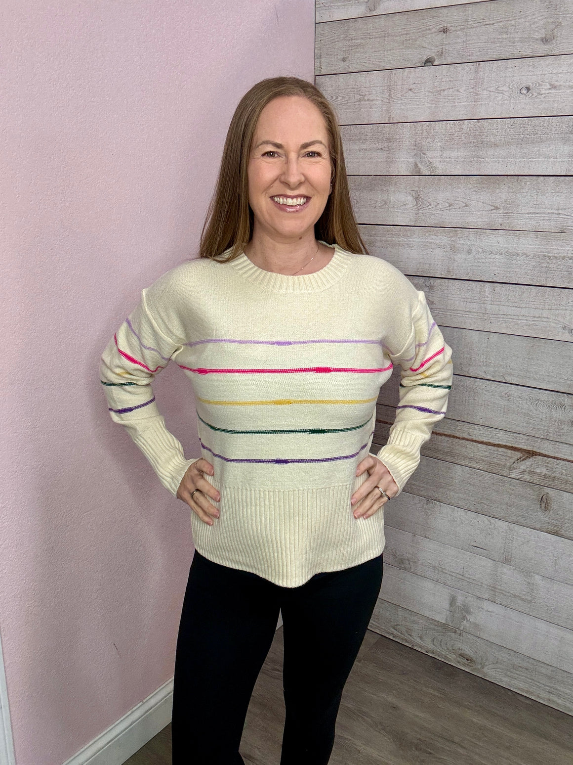 "Long Walks" Multi-Color Striped Sweater