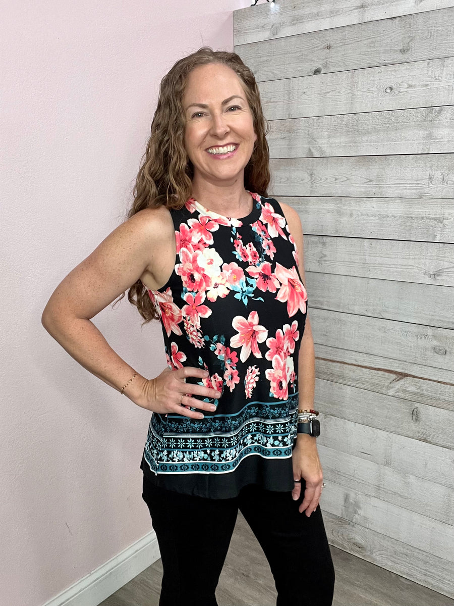 "Stunning Vibes" Floral Tank Top