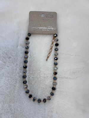 "Meadow" Beaded and Stone Necklace