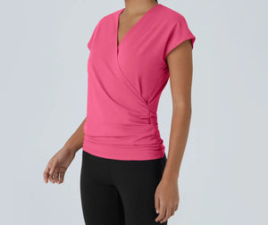 Halara "Pretty Moment" Crossover Top- Pink