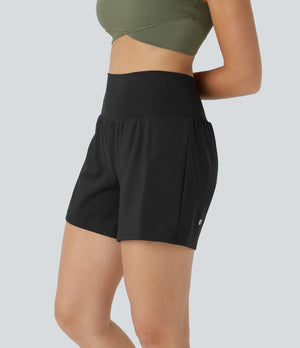 Halara "Lake Days" Yoga Shorts 5in- Black