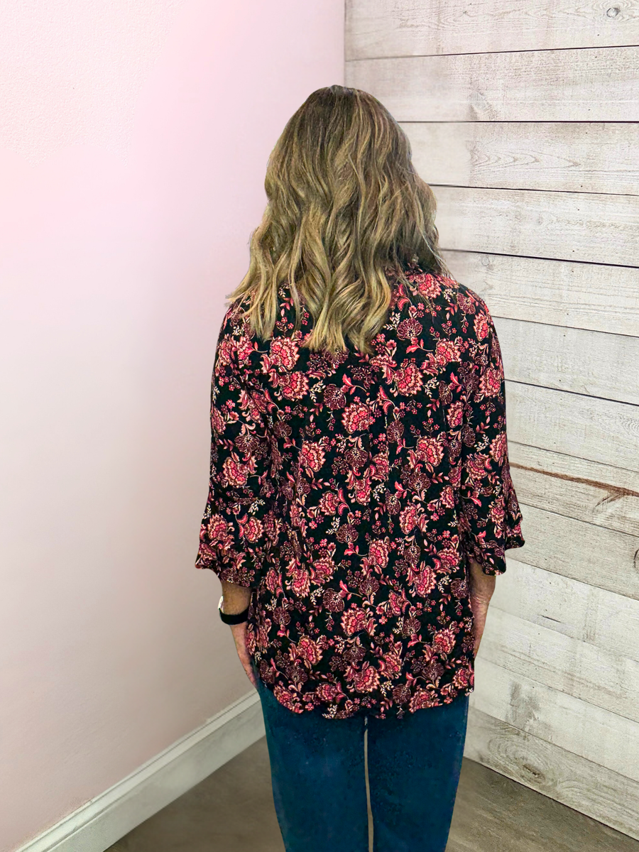 "So Blessed" Floral Bell Sleeve Lizzy