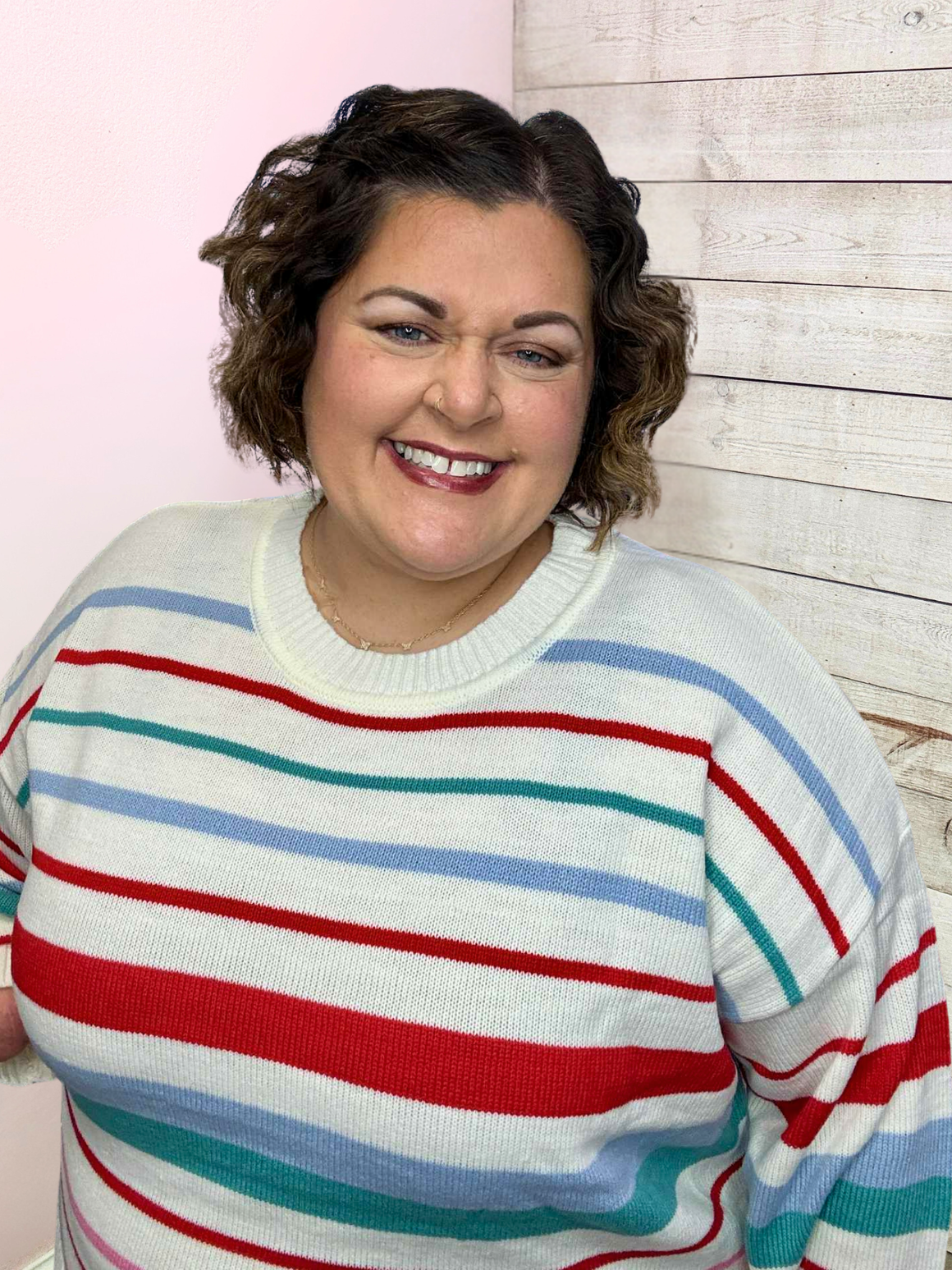 "Looking That Way" Multi Stripe Sweater