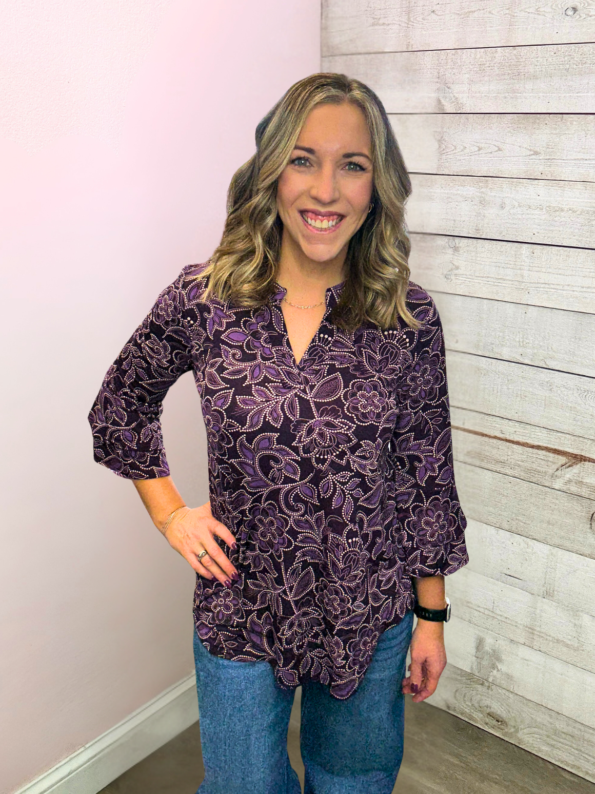 "Catchy Tune" Paisley Bell Sleeve Lizzy