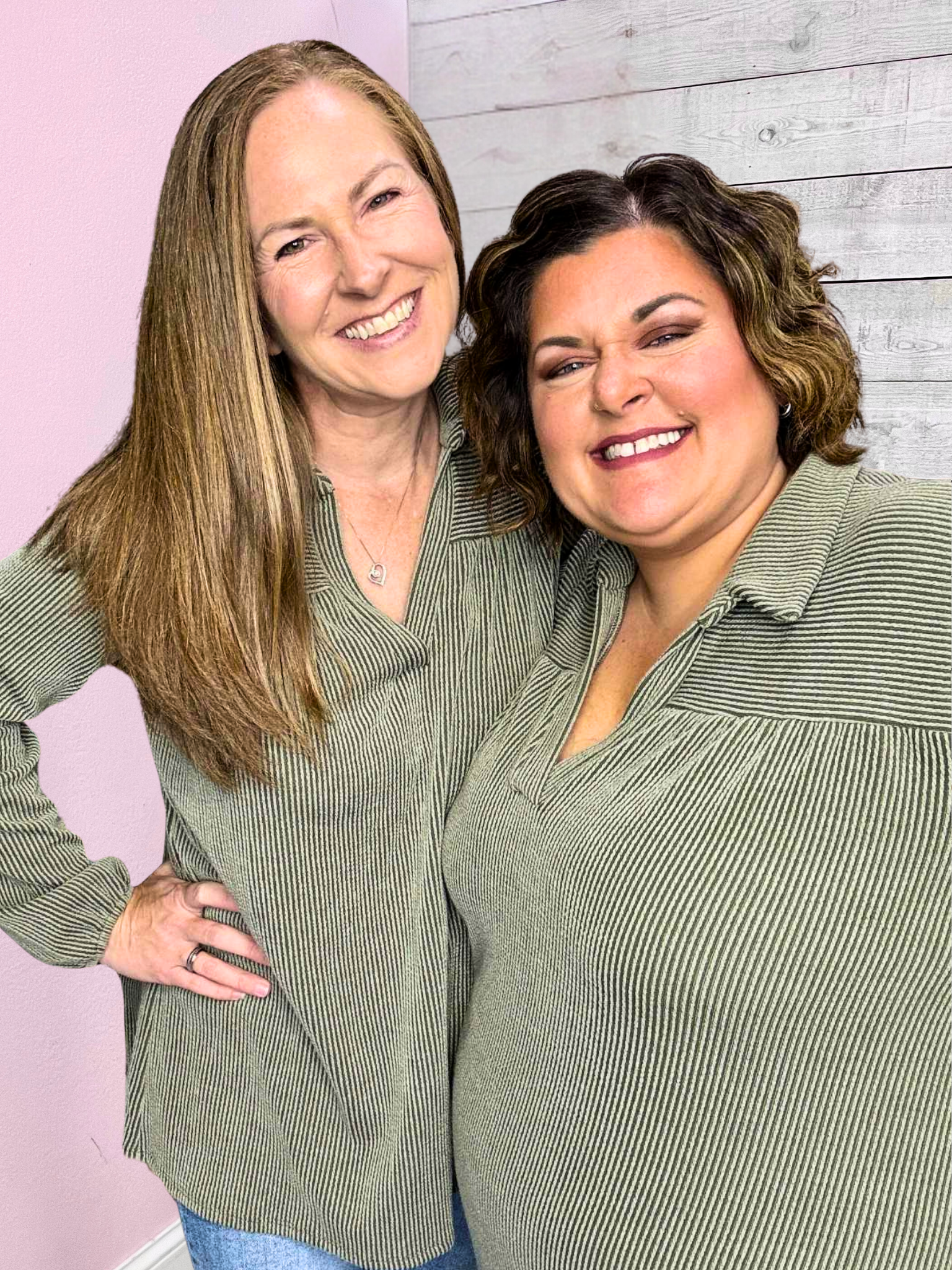 "Casual Moment" Ribbed V Neck Top