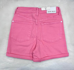 Judy Blue Hi-Rise Tummy Control Pink Shorts- 150285