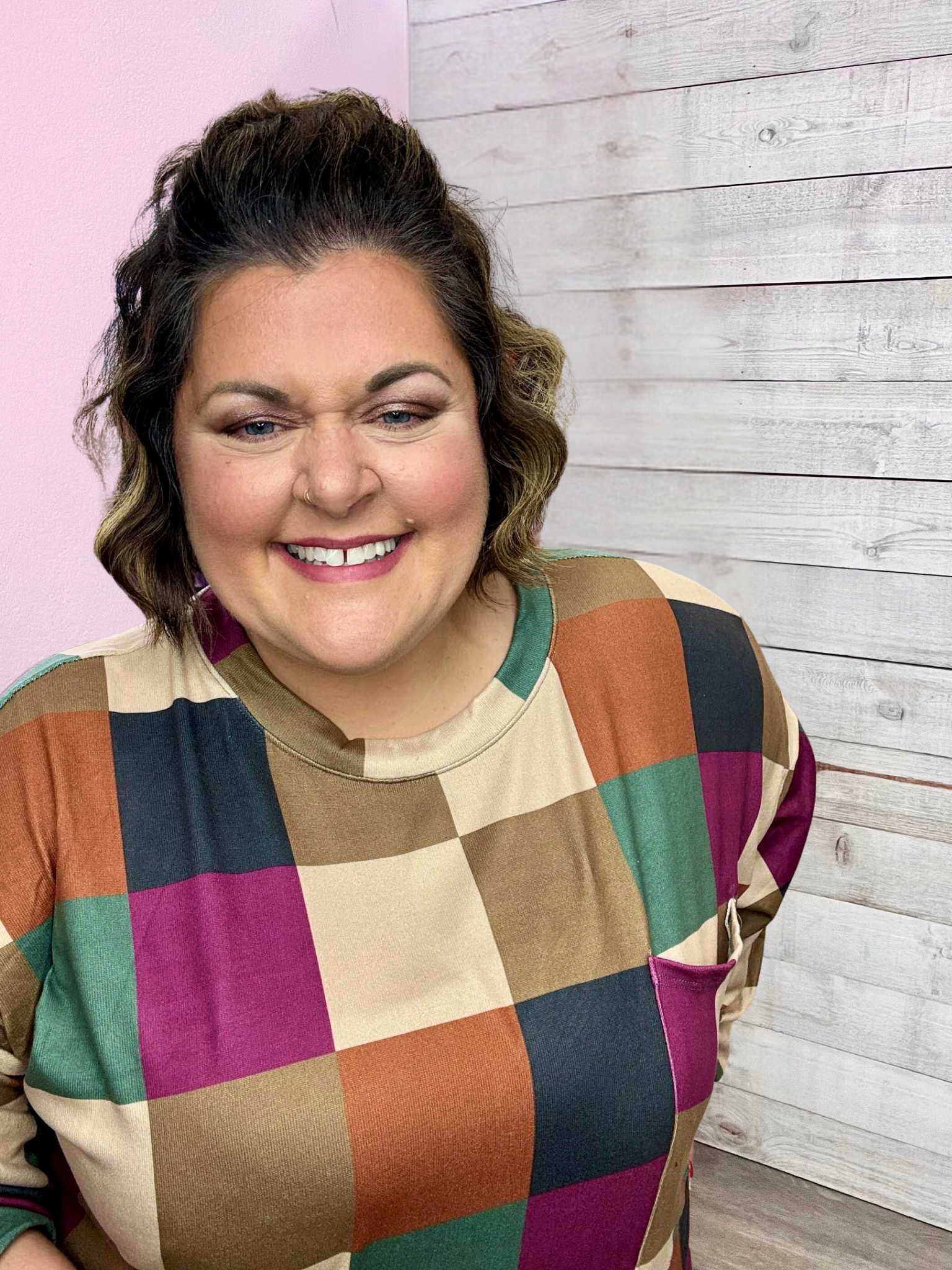 "Sweet Smile" Checkered Top *FINAL SALE*