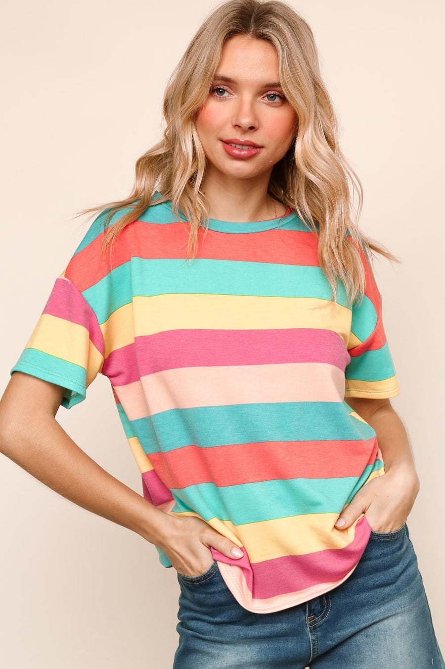 "Everyday Bliss" Multi-Color Striped Top