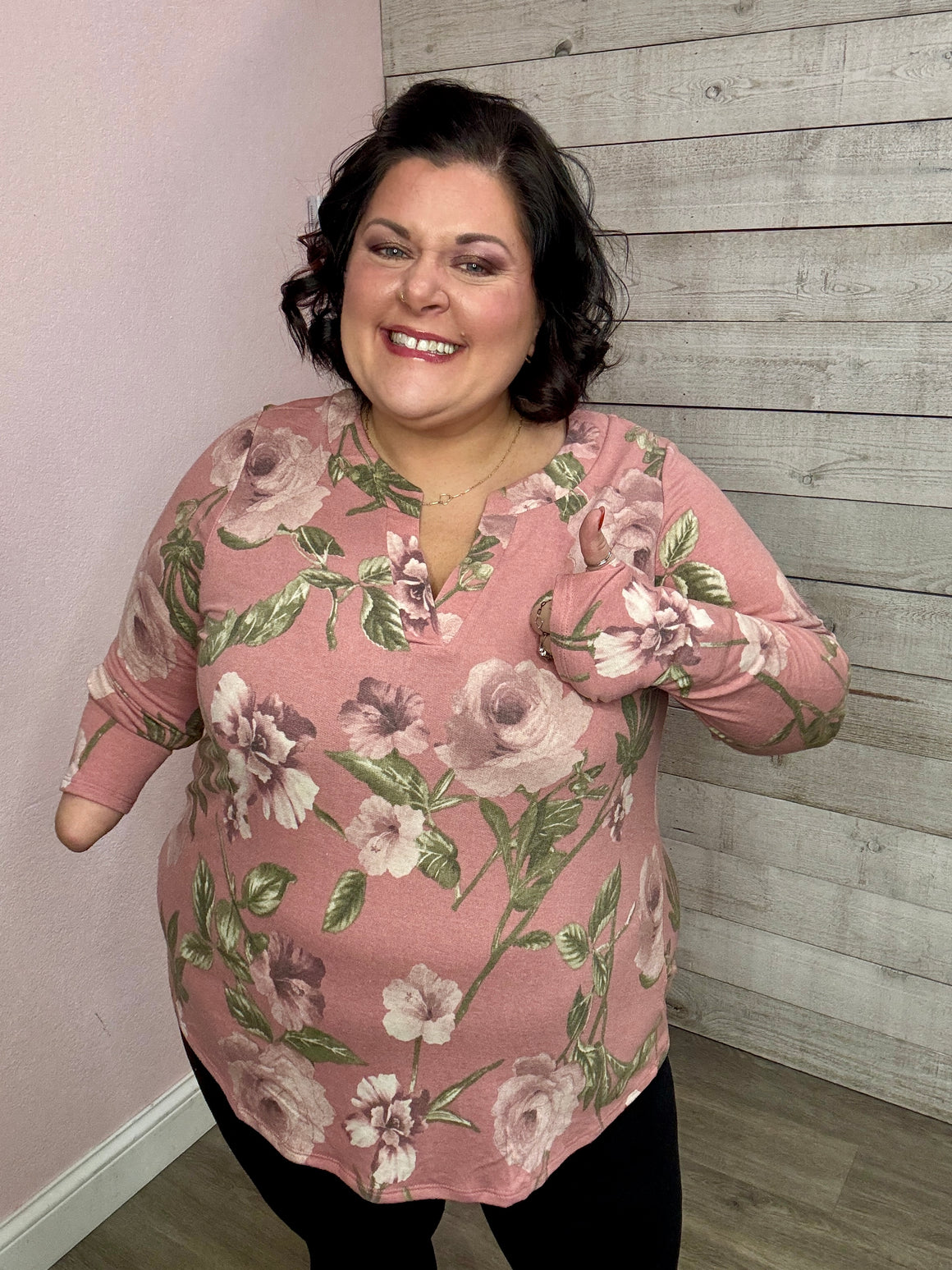 BF "Slow It Down" Blush Floral Top