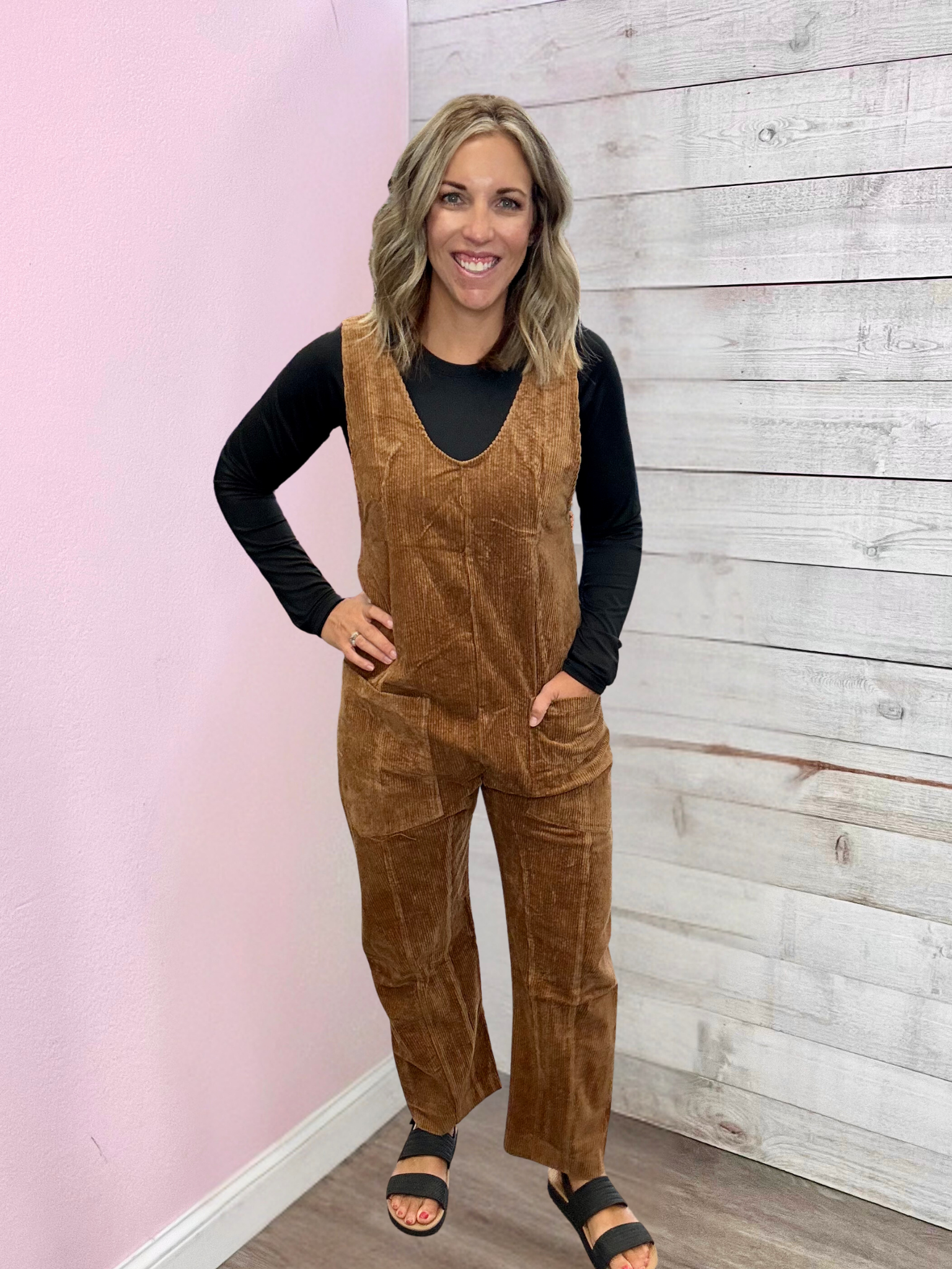 "Simply Sophisticated" Corduroy Jumpsuit