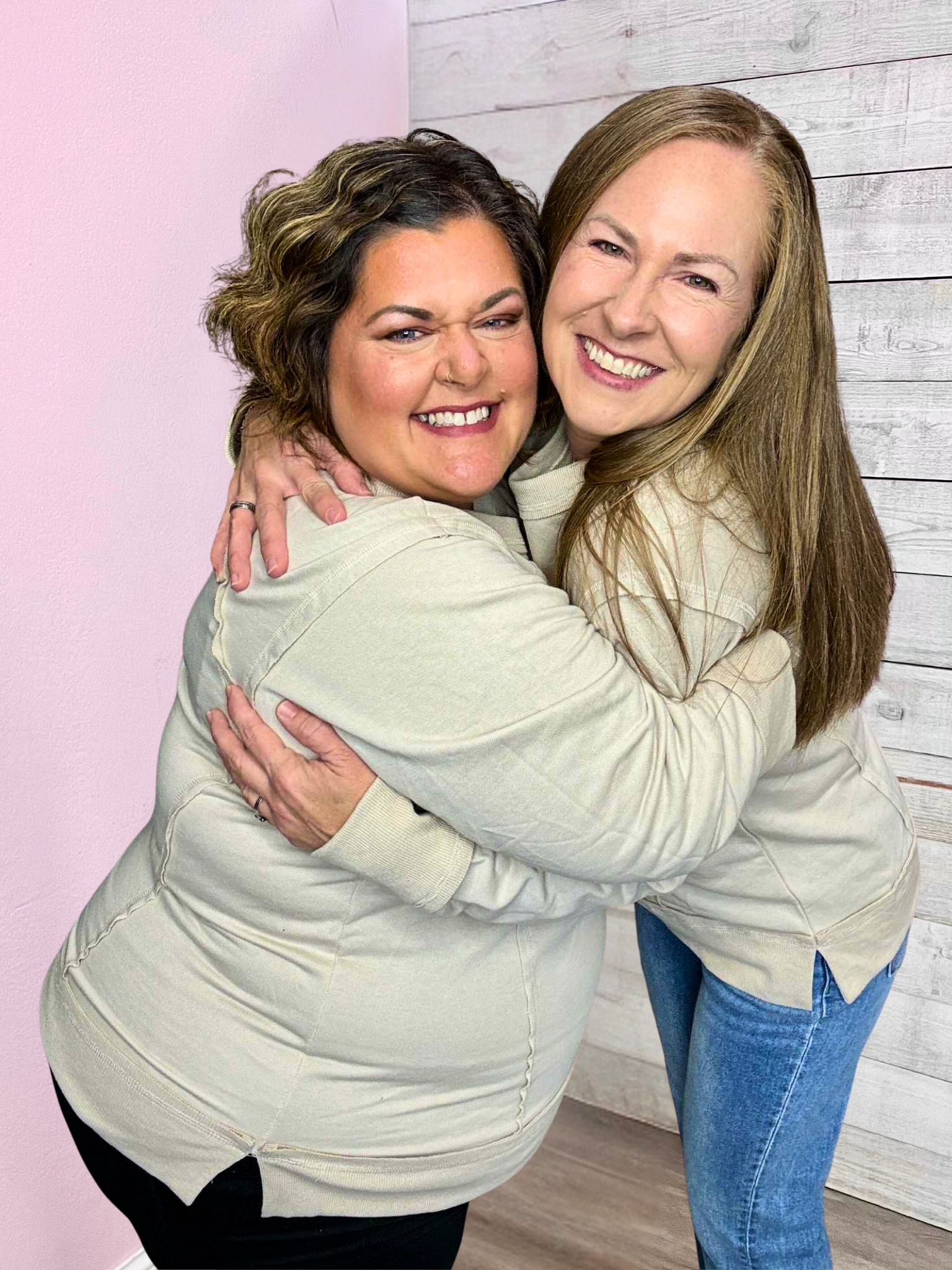 "All Set To Go" French Terry Top- Taupe