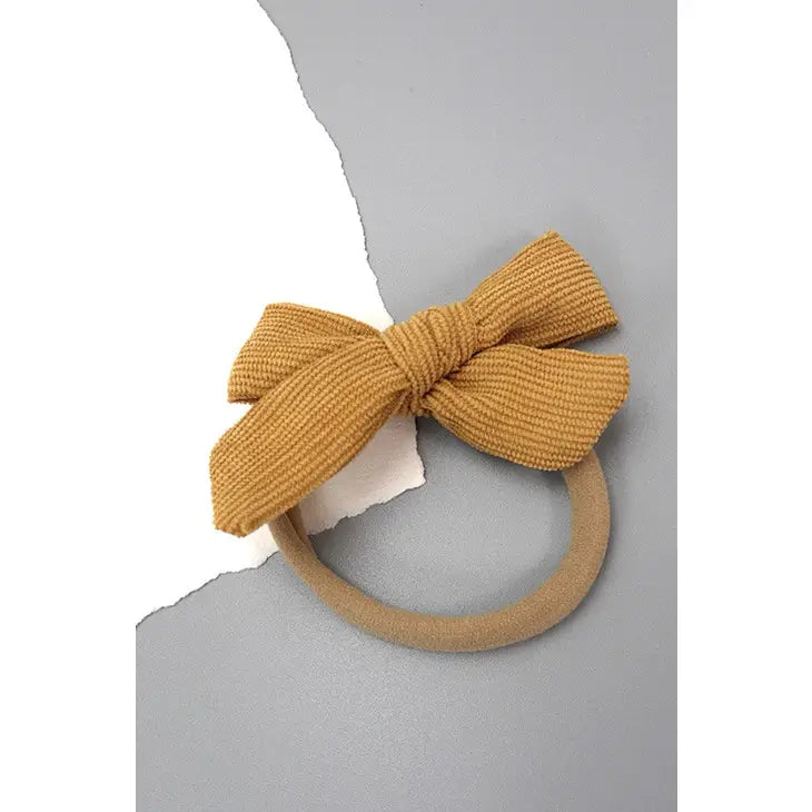 Corduroy Bow Hair Ties