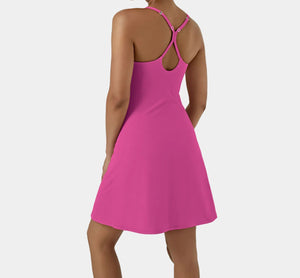 Halara "Make The Time" Crisscross Back Dress