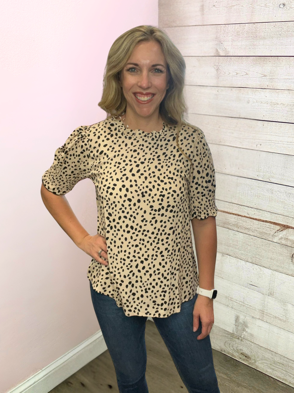 "Fan Favorite" Mock Neck Animal Print Top