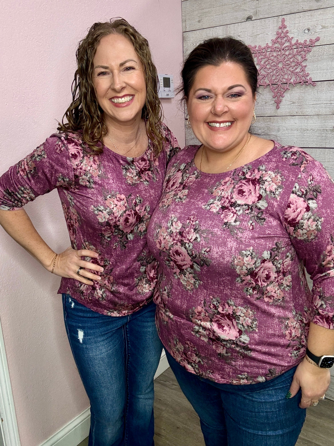 "Need Your Love" Mauve Floral Top